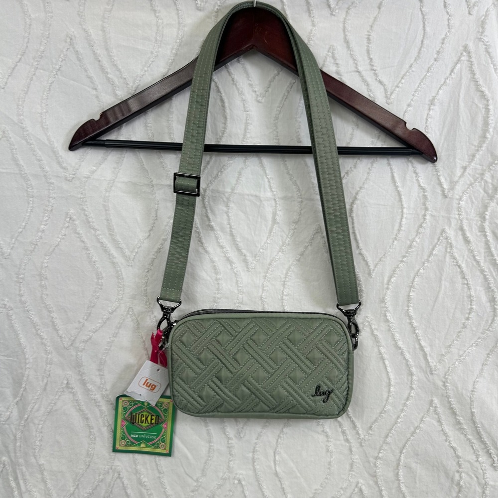 Lug Wicked Her Universe Couple XL Crossbody Belt Bag Sage Green Quilted NEW